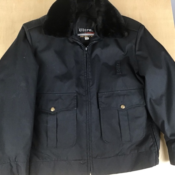 Fechheimer Ultra Mens Bomber Jacket NASA Astronaut Memorial Patch Fur Collar 40R - Picture 3 of 11